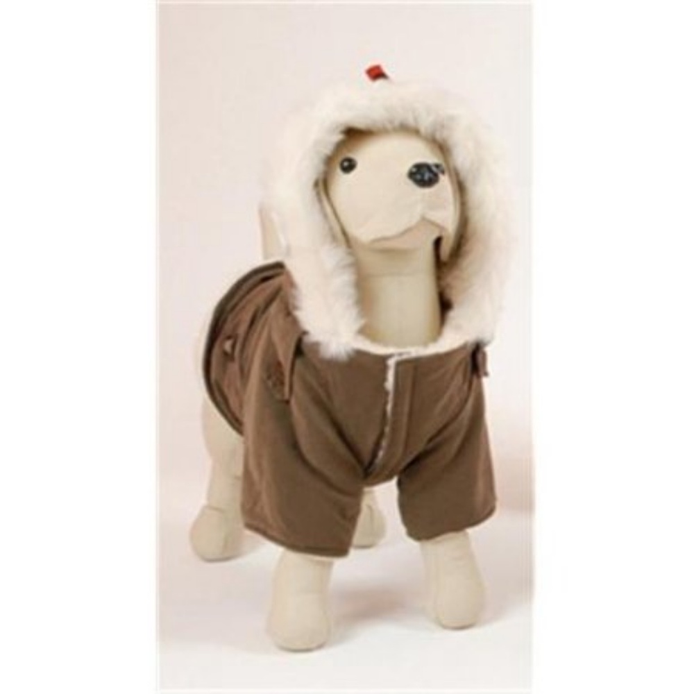 SOLD NWT Siberian Winter Dog Coat Jacket Brown 10" - Picture 2 of 8